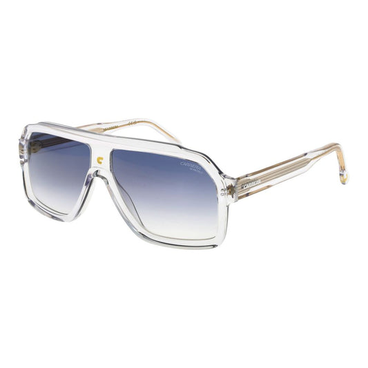 Carrera Men’s Sunglasses – Transparent Aviator Frame, Blue Mirrored Lenses