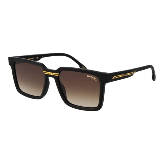 Carrera Men’s Sunglasses – Black Square Frame, Brown Gradient Lenses
