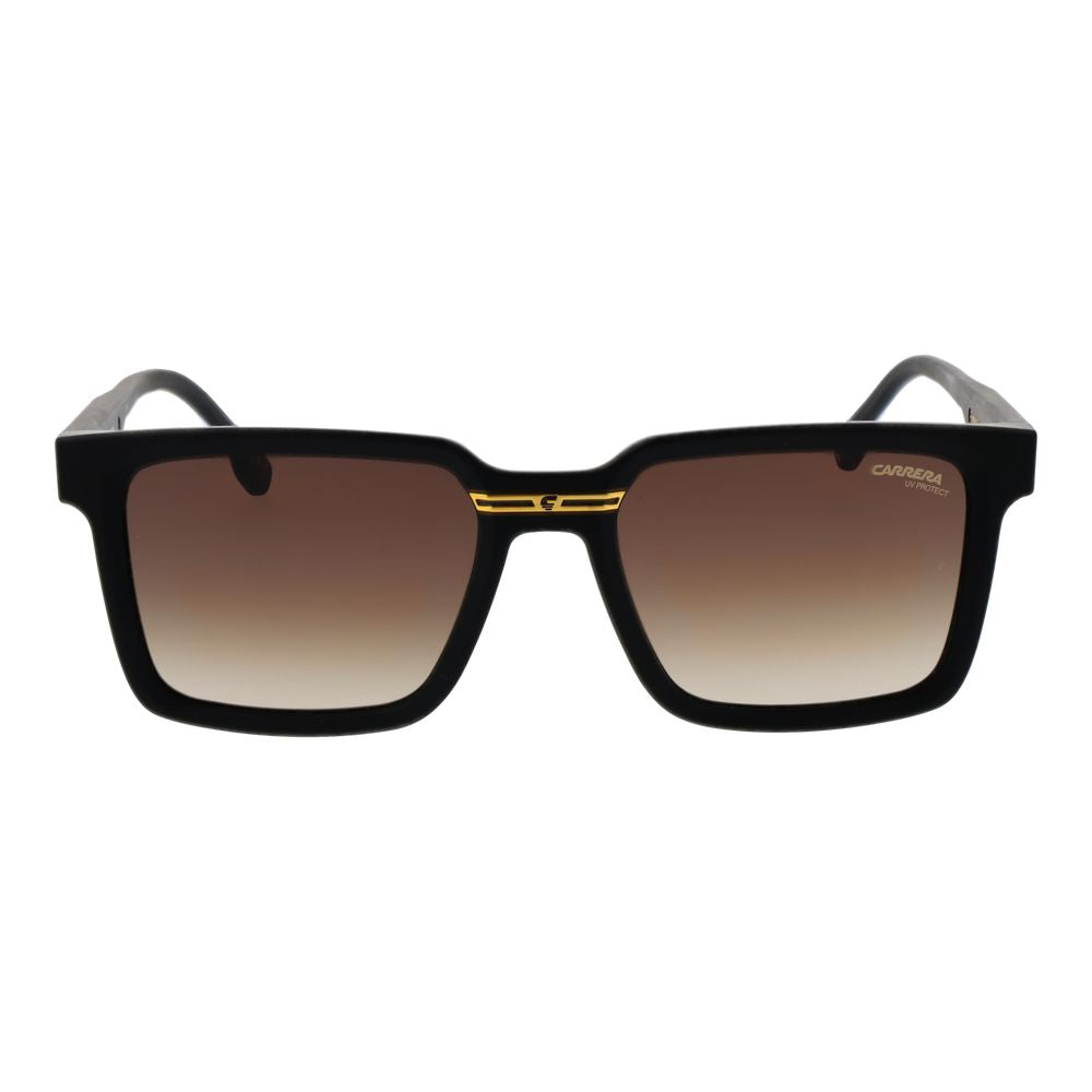 Carrera Men’s Sunglasses – Black Square Frame, Brown Gradient Lenses