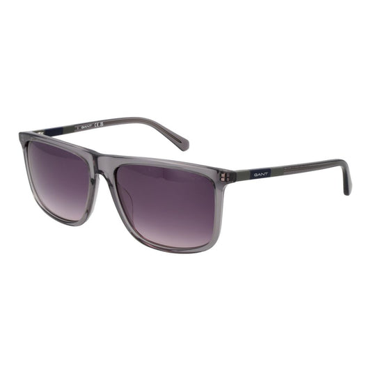 Gant Men’s Sunglasses – Grey Square Frame, Purple Gradient Lenses