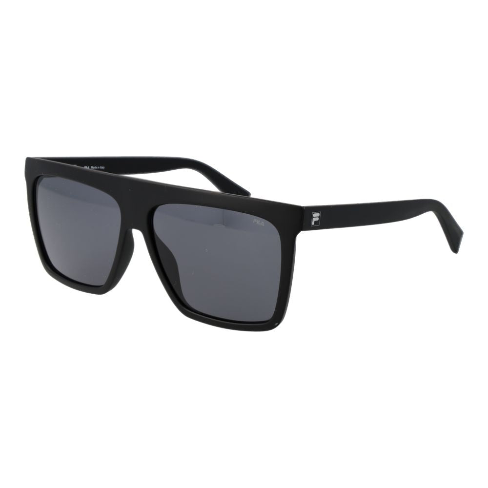 Fila Men’s Sunglasses – Black Square Frame, Grey Lenses