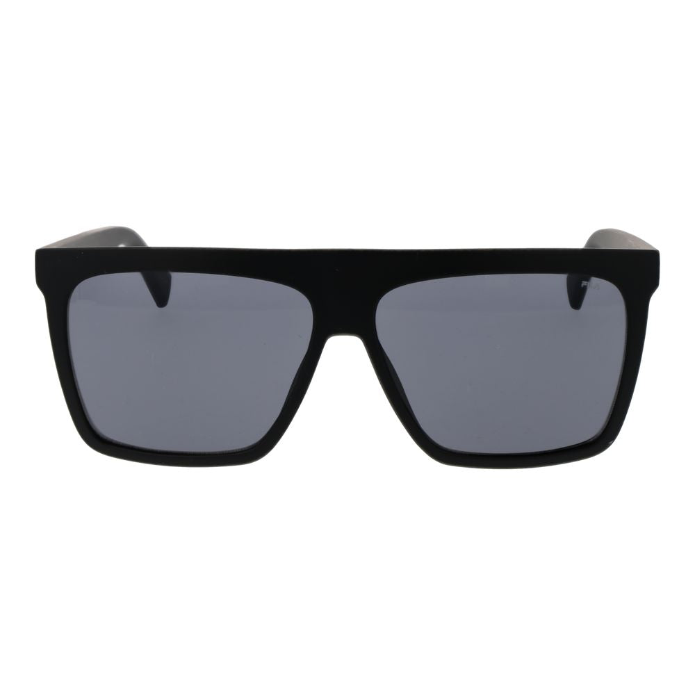 Fila Men’s Sunglasses – Black Square Frame, Grey Lenses