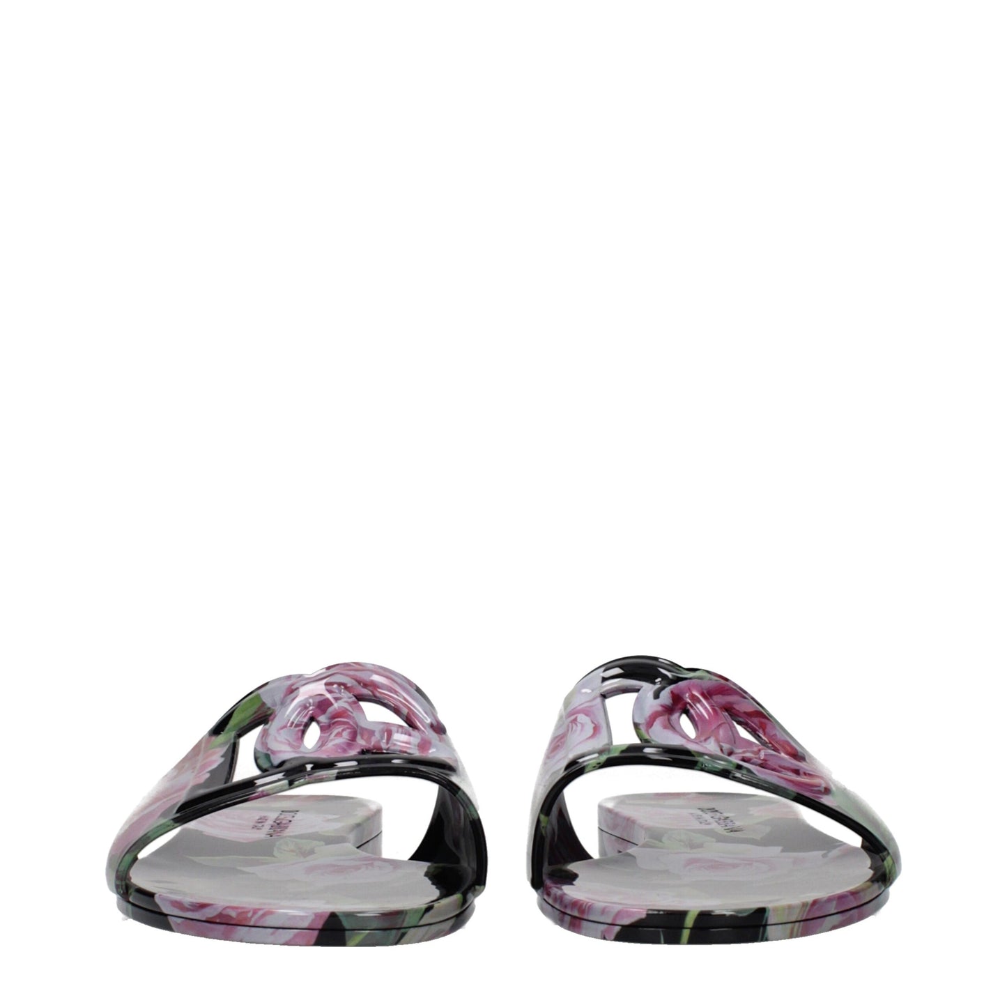 Dolce & Gabbana Rose Rubber Slide Sandals
