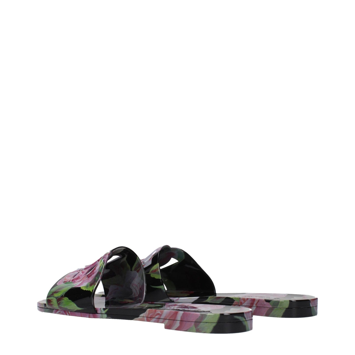Dolce & Gabbana Rose Rubber Slide Sandals