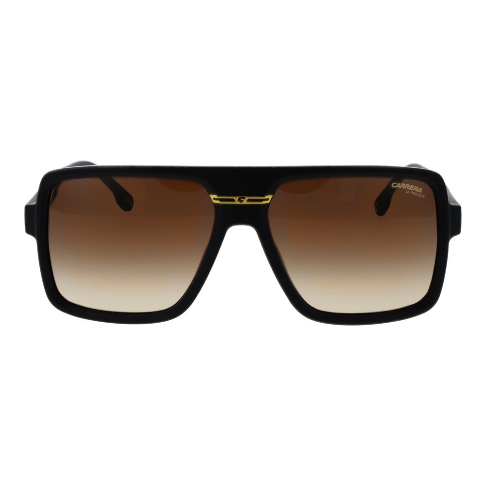 Carrera Men’s Sunglasses – Black Square Frame, Brown Gradient Lenses