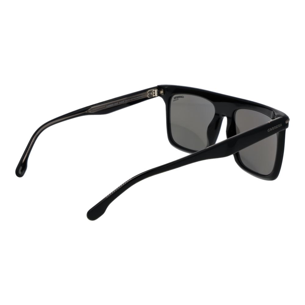 Carrera Men’s Sunglasses – Black Square Frame, Grey Polarized Lenses