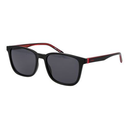 Hugo Boss Men’s Sunglasses – Black Square Frame, Grey Lenses