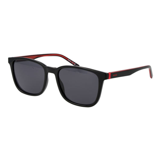 Hugo Boss Men’s Sunglasses – Black Square Frame, Grey Lenses