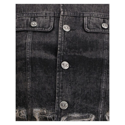 Diesel Gray Cotton Denim Jacket