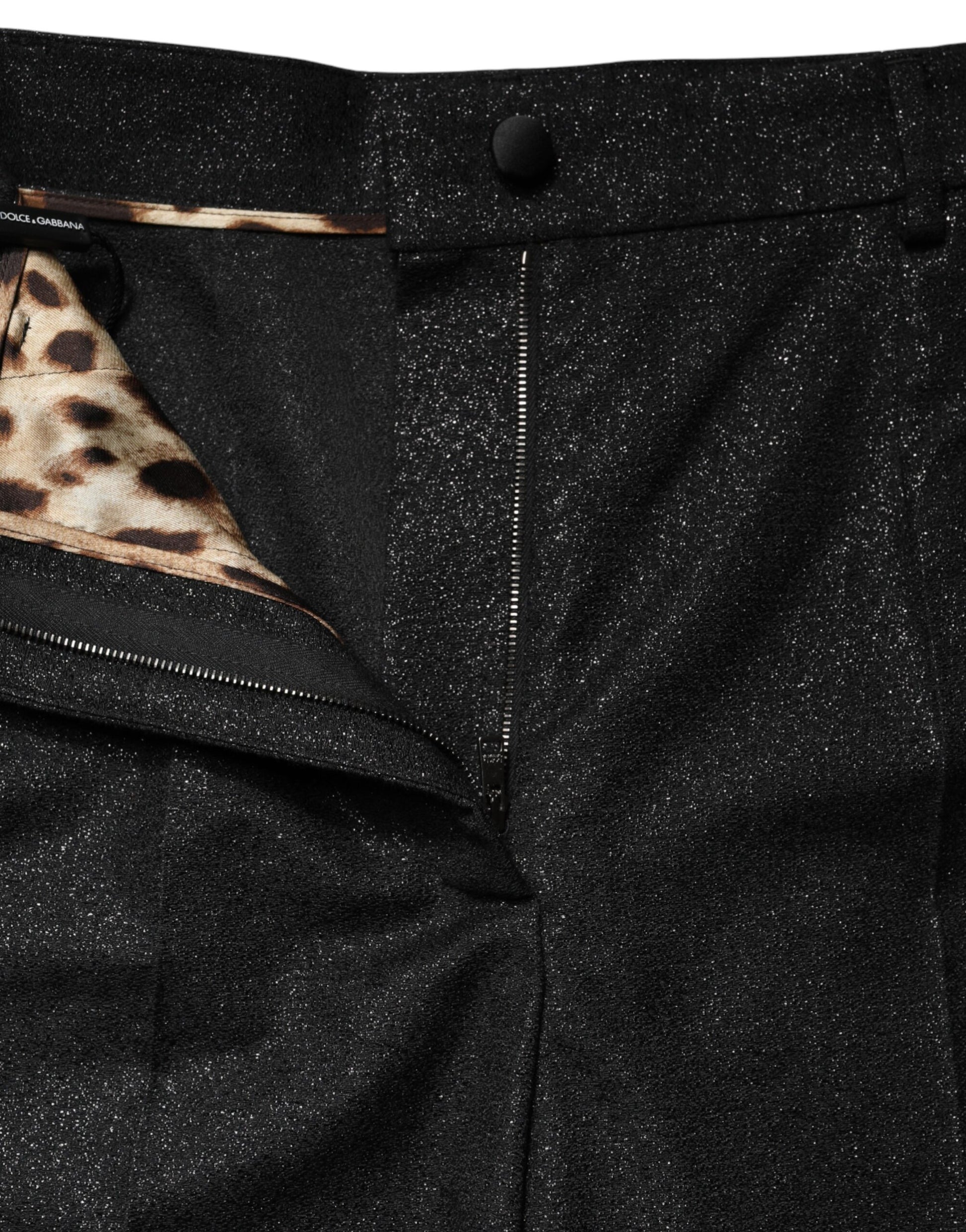 Dolce & Gabbana Black Polyester Casual High Waist Mini Shorts