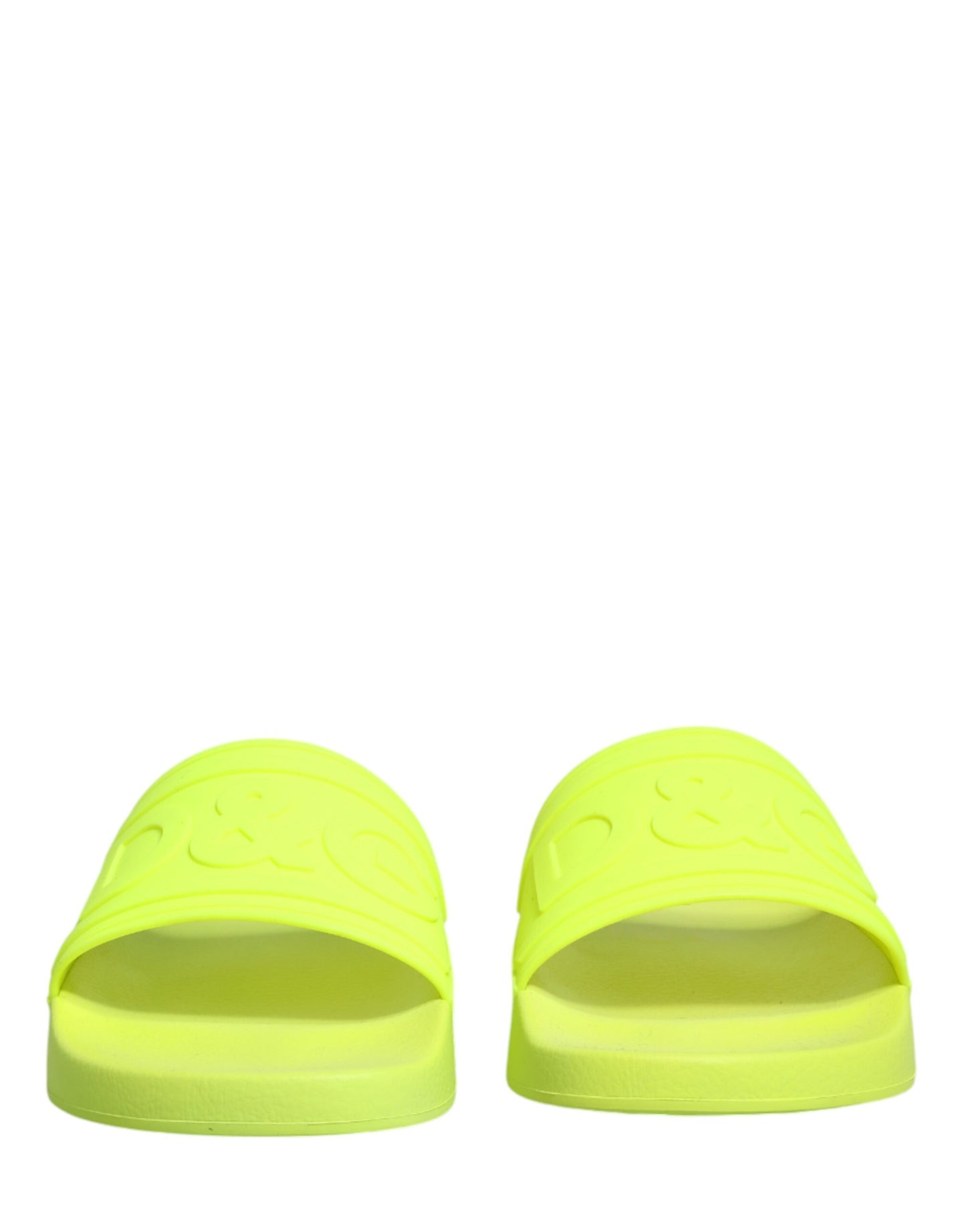 Dolce & Gabbana Green Rubber Slides – Luxe Beachwear Sandals