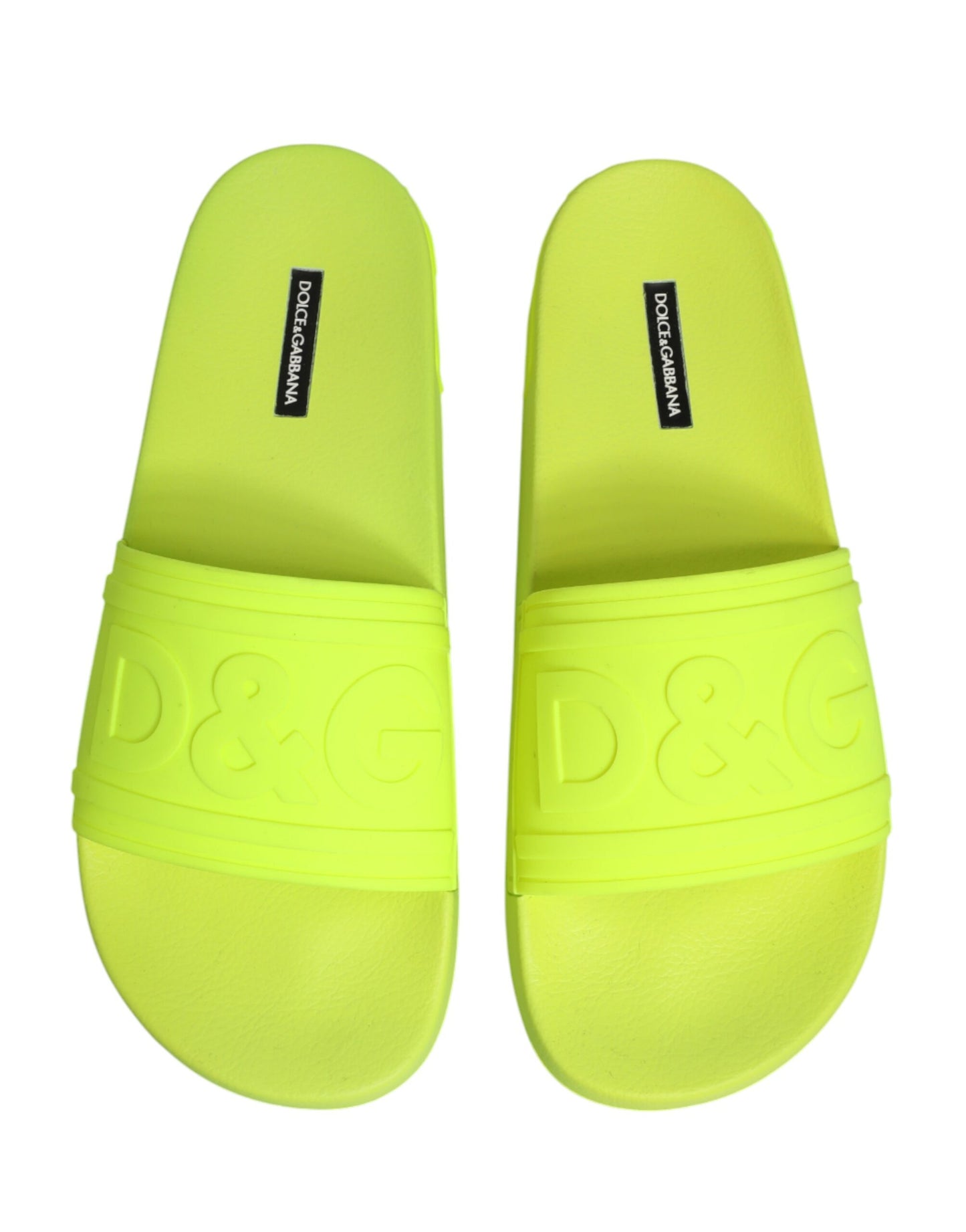 Dolce & Gabbana Green Rubber Slides – Luxe Beachwear Sandals