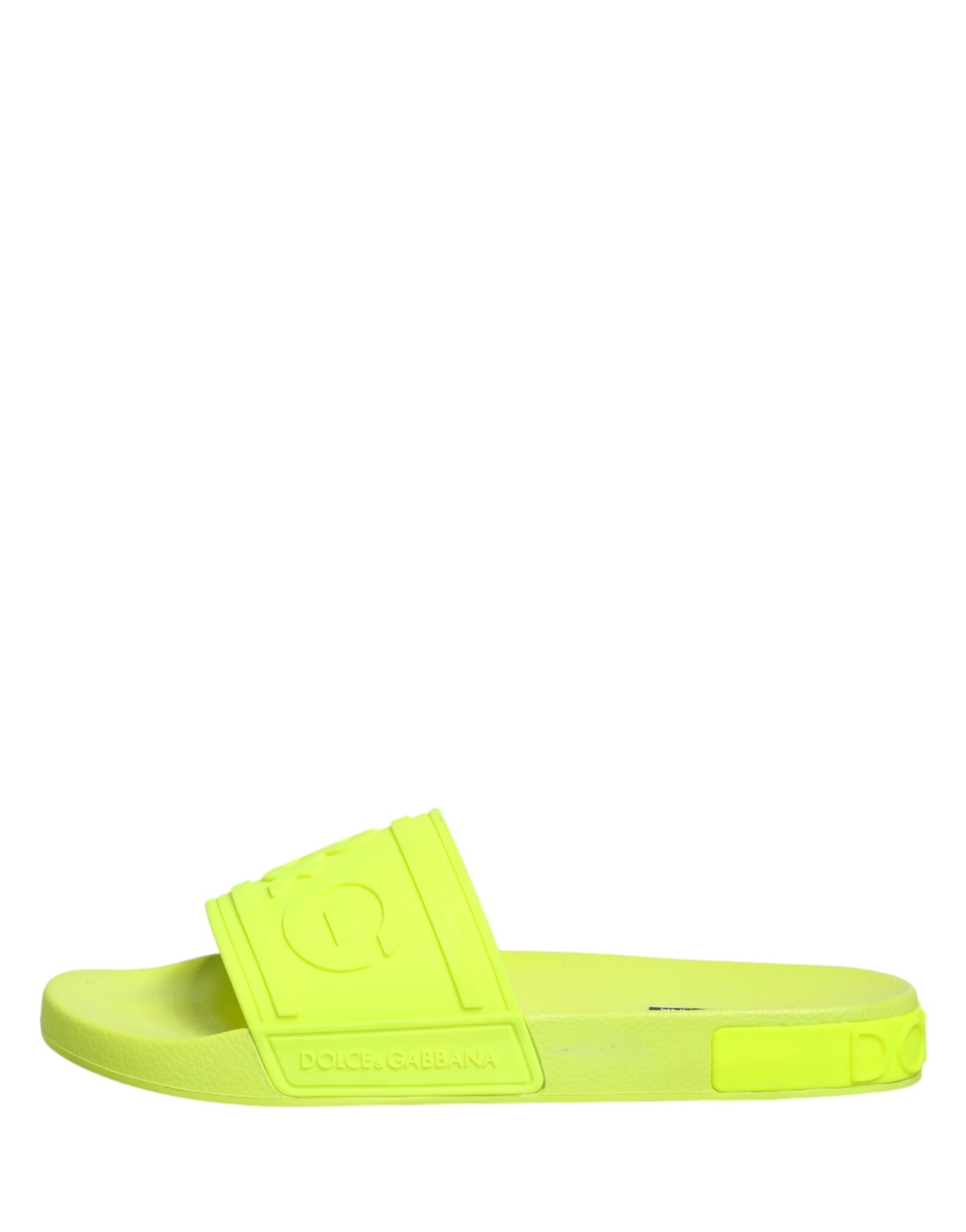 Dolce & Gabbana Green Rubber Slides – Luxe Beachwear Sandals