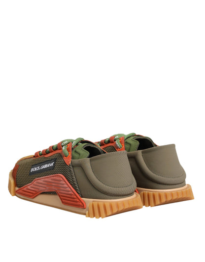 Dolce & Gabbana Multicolor Lace Up Low Top NS1 Sneakers