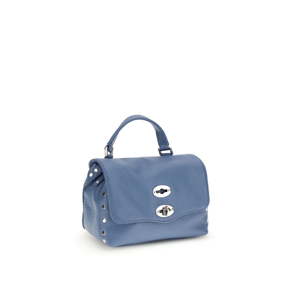 Zanellato Blue Calf Leather Bos Taurus Shoulder Bag
