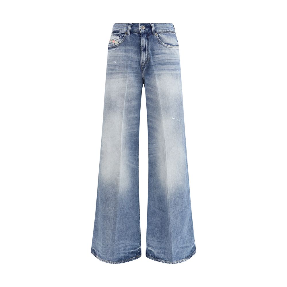 Diesel 1978 D-Akemi Light Blue Cotton Bootcut Jeans