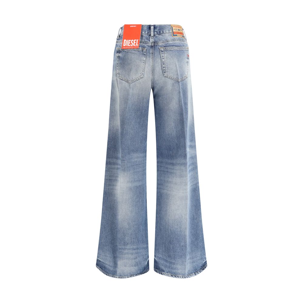 Diesel 1978 D-Akemi Light Blue Cotton Bootcut Jeans