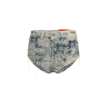 Diesel De-Jizz-FSH1 Light Blue Cotton Bermuda Shorts