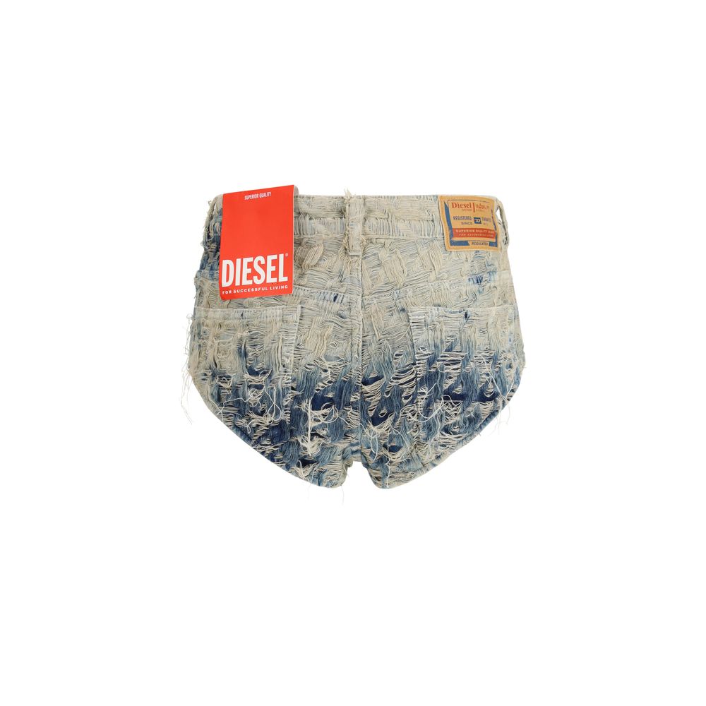 Diesel De-Jizz-FSH1 Light Blue Cotton Bermuda Shorts