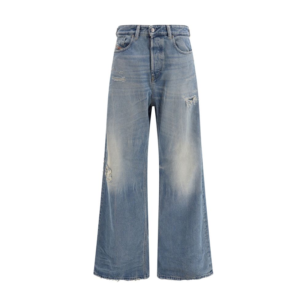 Diesel D-Sire 1996 Blue Cotton Relaxed Fit Jeans