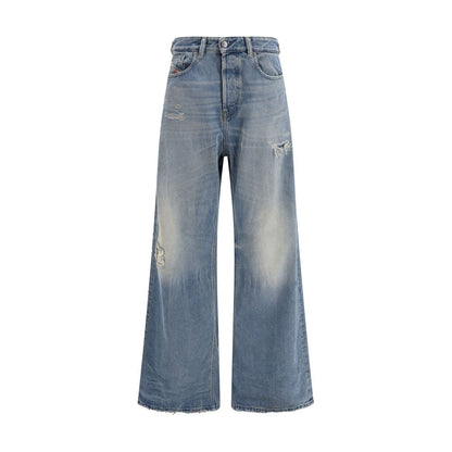 Diesel D-Sire 1996 Blue Cotton Relaxed Fit Jeans