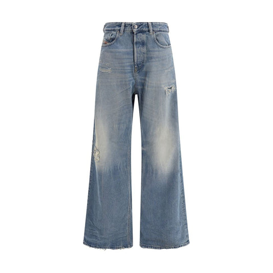 Diesel D-Sire 1996 Blue Cotton Relaxed Fit Jeans