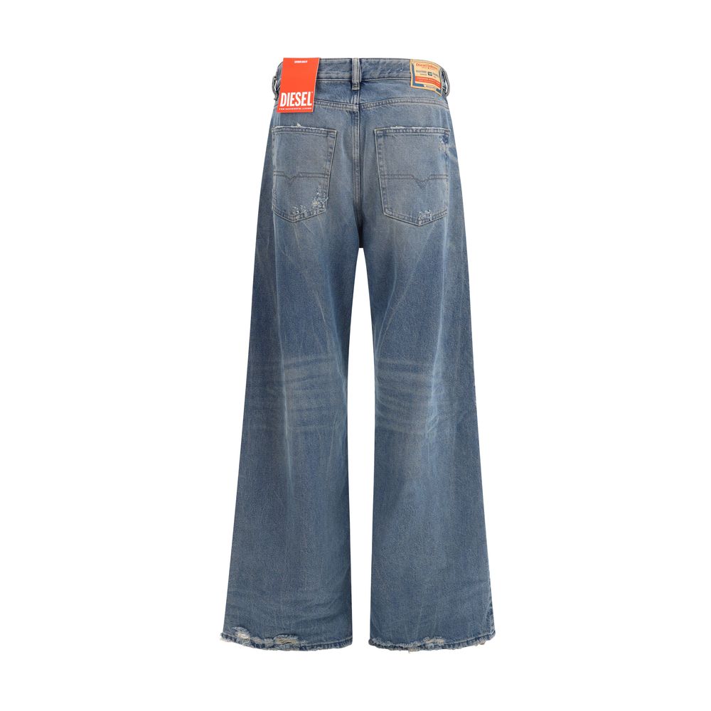 Diesel D-Sire 1996 Blue Cotton Relaxed Fit Jeans