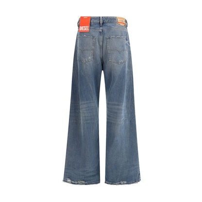 Diesel D-Sire 1996 Blue Cotton Relaxed Fit Jeans