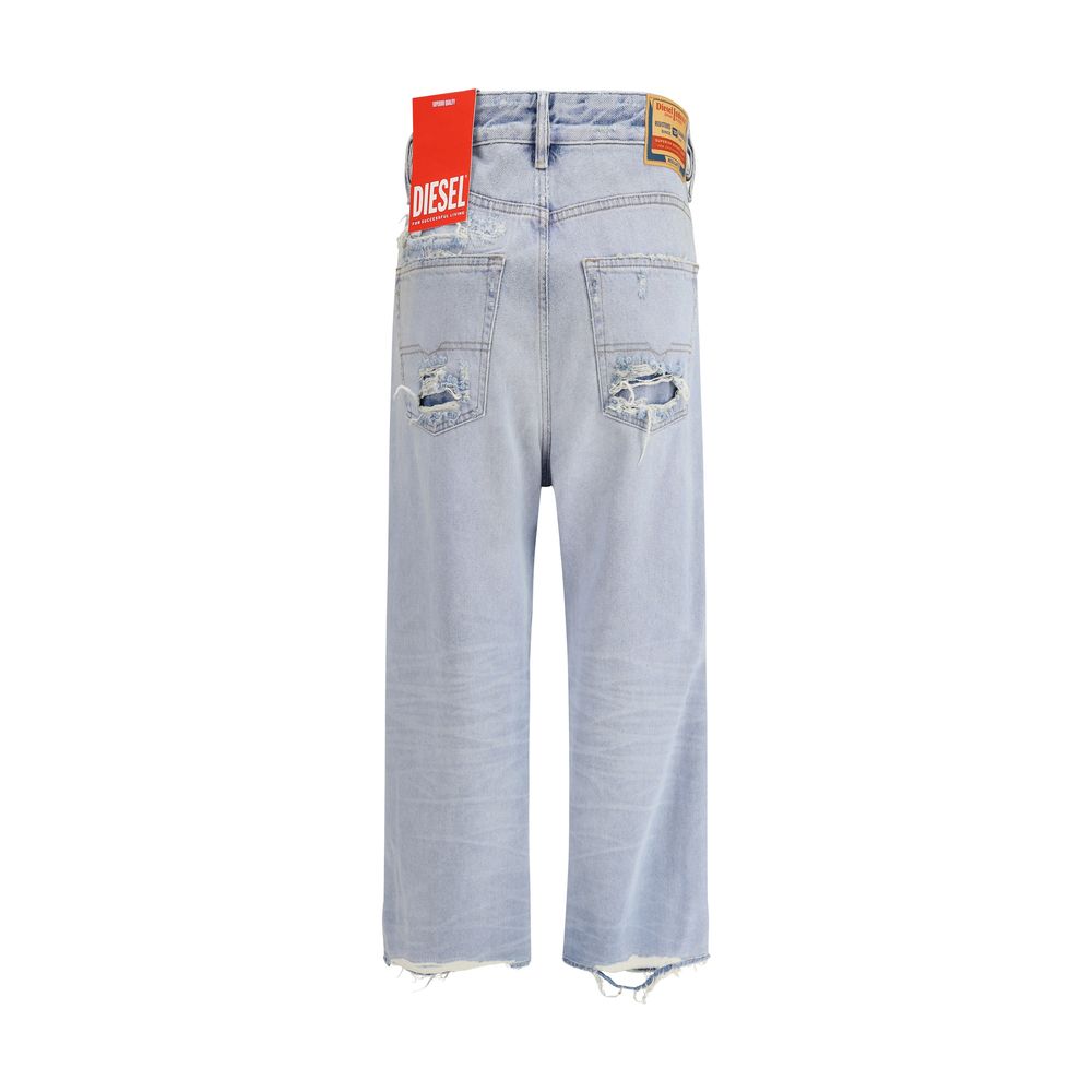 Diesel 1996 D-Sire Light Blue Cotton Relaxed Fit Jeans