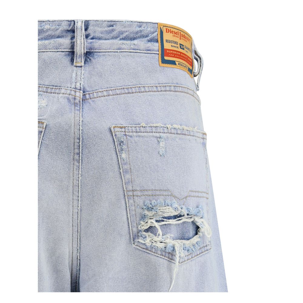 Diesel 1996 D-Sire Light Blue Cotton Relaxed Fit Jeans