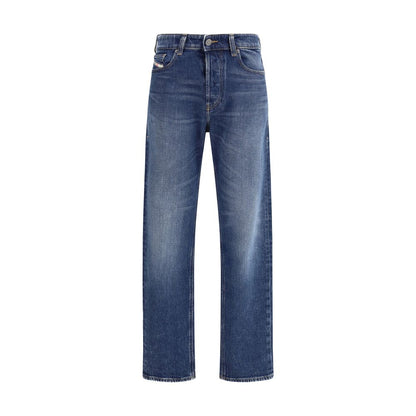 Diesel Blue Cotton Straight-Leg Jeans - 1988 D-Ark Regular Jeans