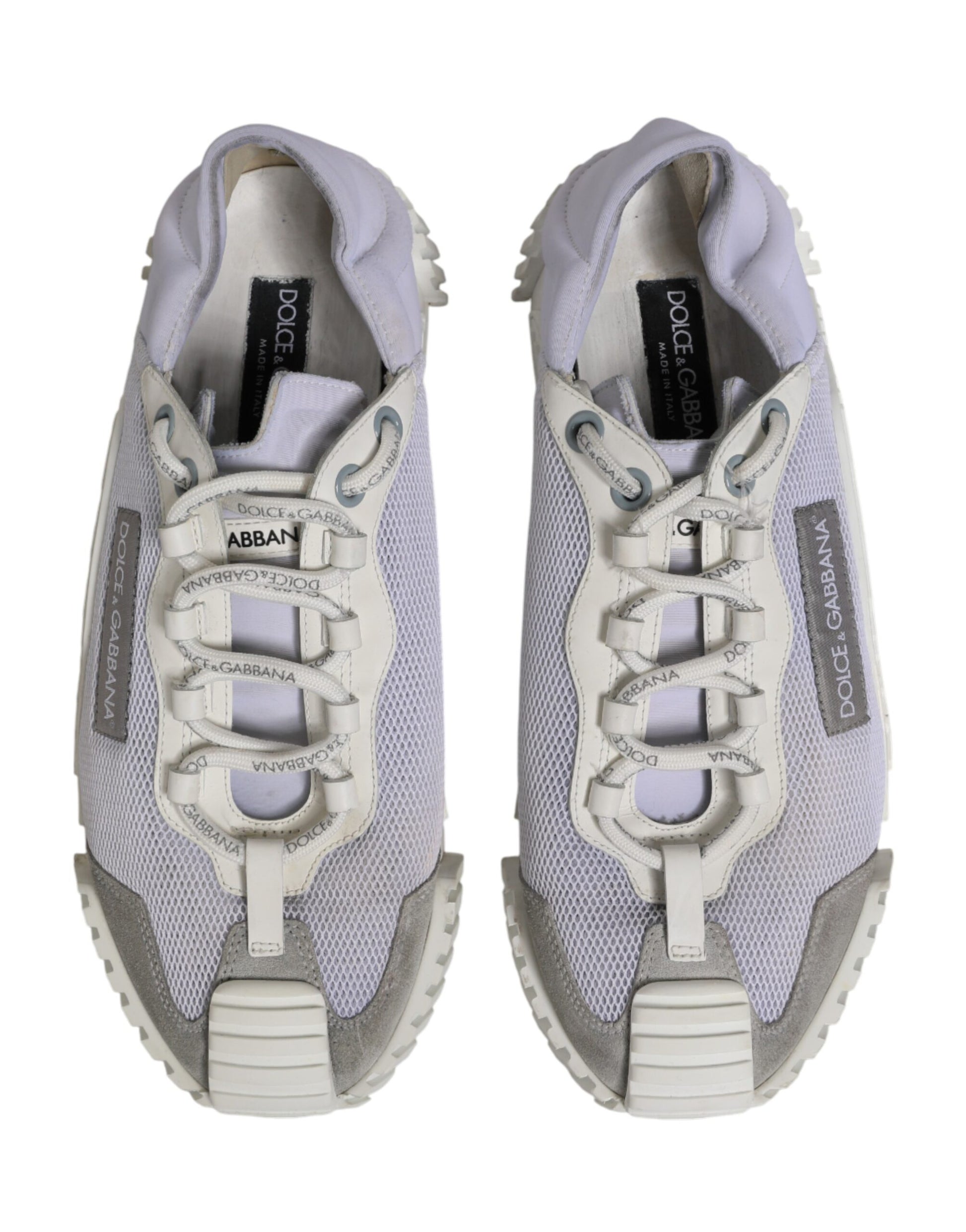 Dolce & Gabbana White Lace Up Low Top NS1 Sneakers for Men