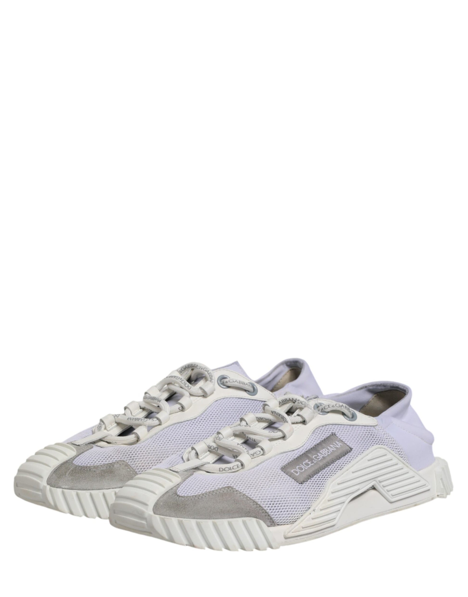 Dolce & Gabbana White Lace Up Low Top NS1 Sneakers for Men