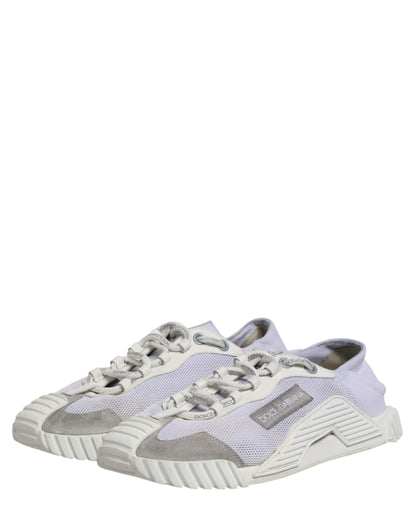 Dolce & Gabbana White Lace Up Low Top NS1 Sneakers for Men