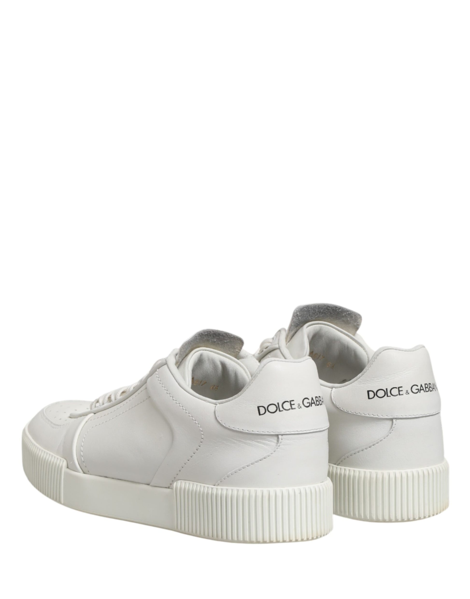 Dolce & Gabbana White MIAMI Calf Low Top Men Sneakers  Shoes