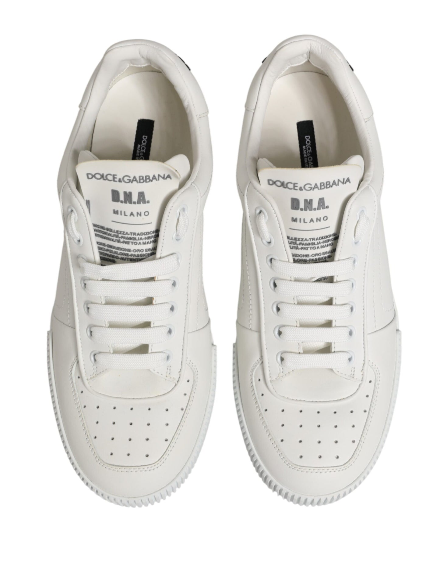 Dolce & Gabbana MIAMI Calf Low Top Men Sneakers - White