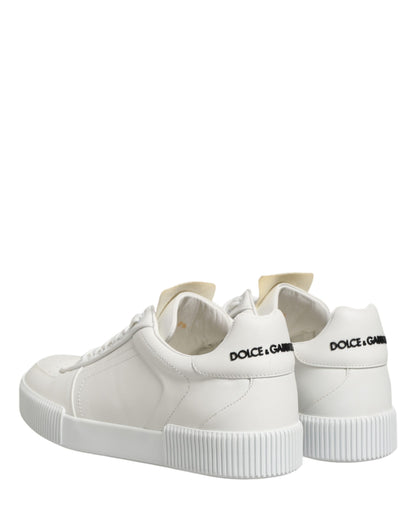 Dolce & Gabbana MIAMI Calf Low Top Men Sneakers - White