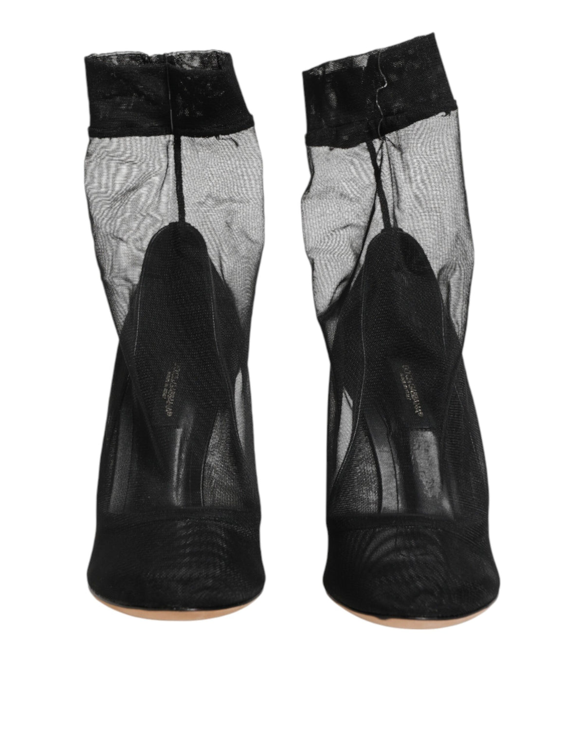 Dolce & Gabbana Black Nylon Stretch Mesh Sock Boots