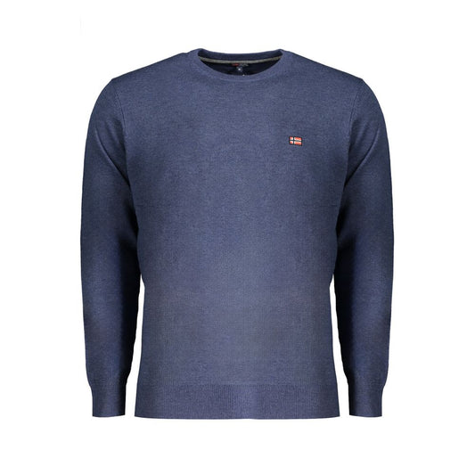 Norway 1963 Blue Polyester Sweater - A Fusion of Comfort and Functionality