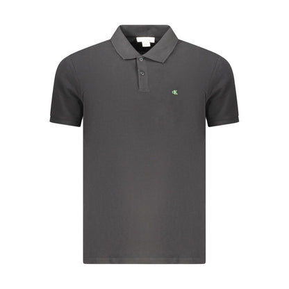 Calvin Klein Black Cotton Polo Shirt - Classic Fit