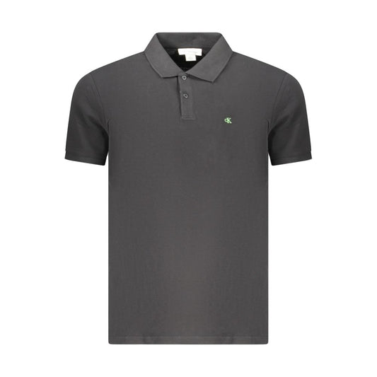 Calvin Klein Black Cotton Polo Shirt - Classic Fit