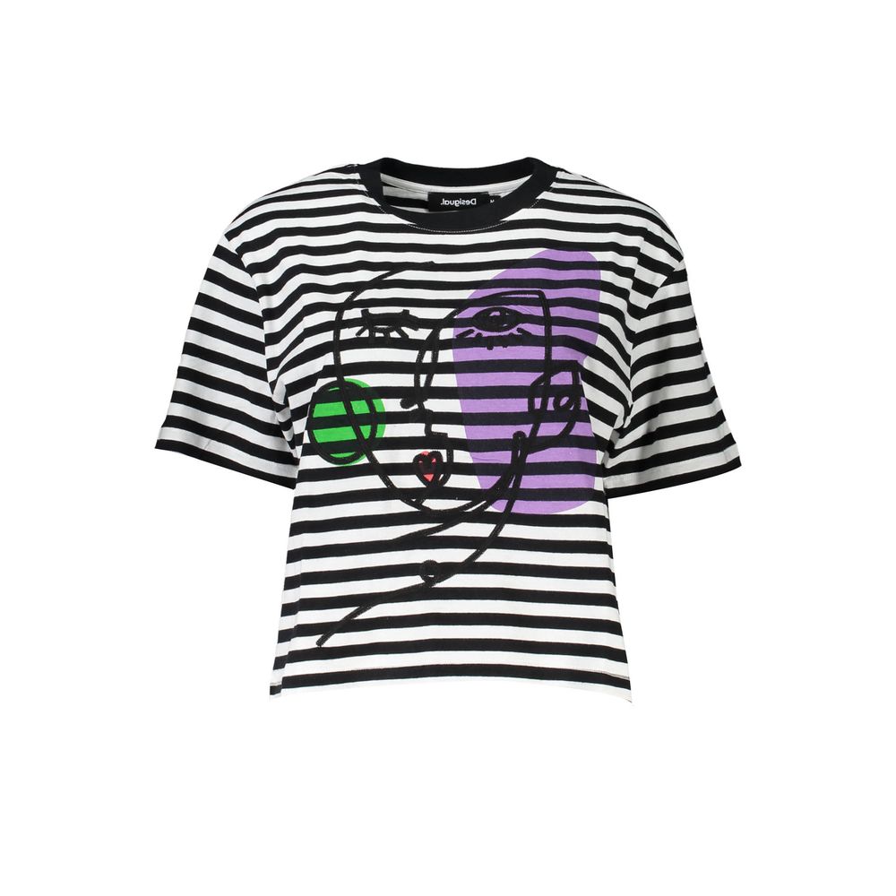 Desigual Black Cotton T-Shirt – Effortless Style for Every Occasion