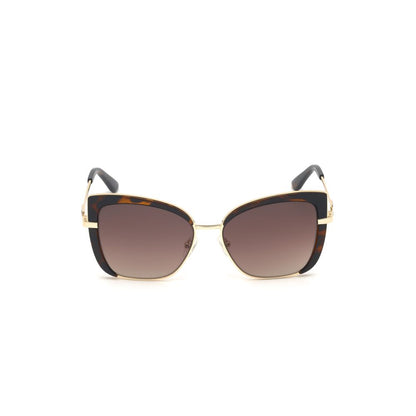 Guess Women’s Sunglasses – Brown Metal Frame, Gradient Lenses