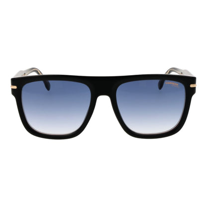 Carrera Men’s Sunglasses – Black Square Frame, Blue Gradient Lenses
