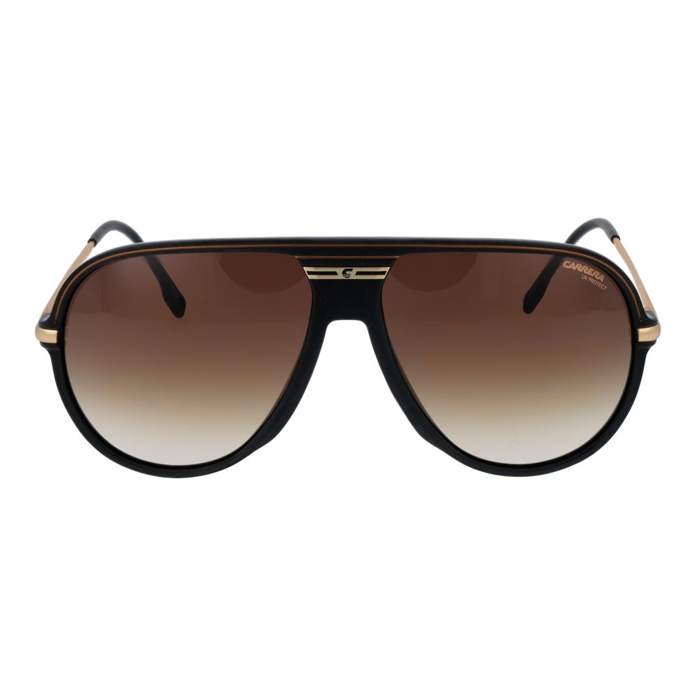 Carrera Men’s Sunglasses – Black Aviator Frame, Brown Lenses