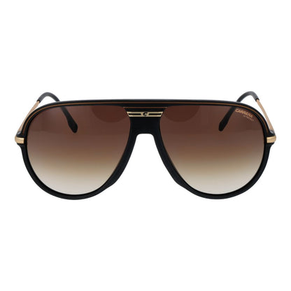 Carrera Men’s Sunglasses – Black Aviator Frame, Brown Lenses