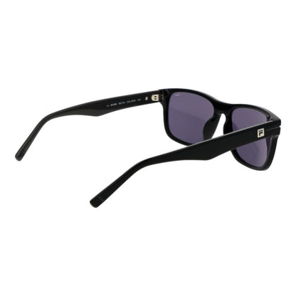 Fila Men’s Sunglasses – Black Square Frame, Grey Lenses