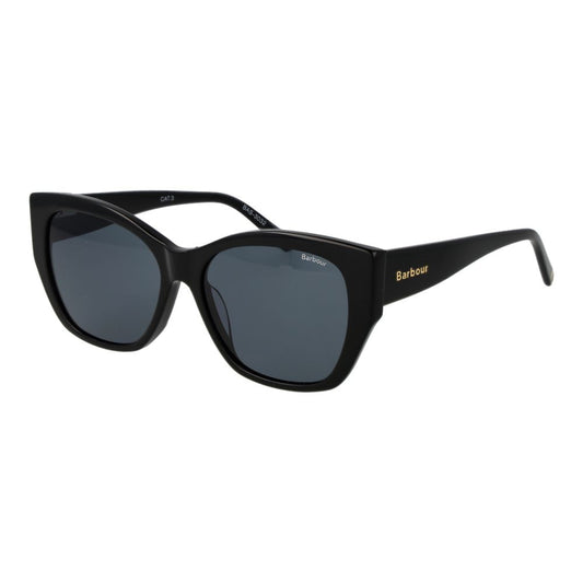 Barbour Women’s Sunglasses – Black Cat Eye Frame, Grey Lenses