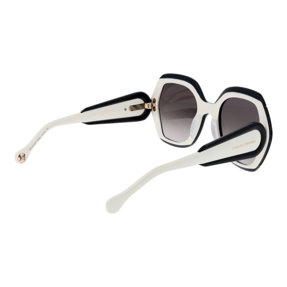 Carolina Herrera Women’s Sunglasses – Black Square Frame, Brown Gradient Lenses
