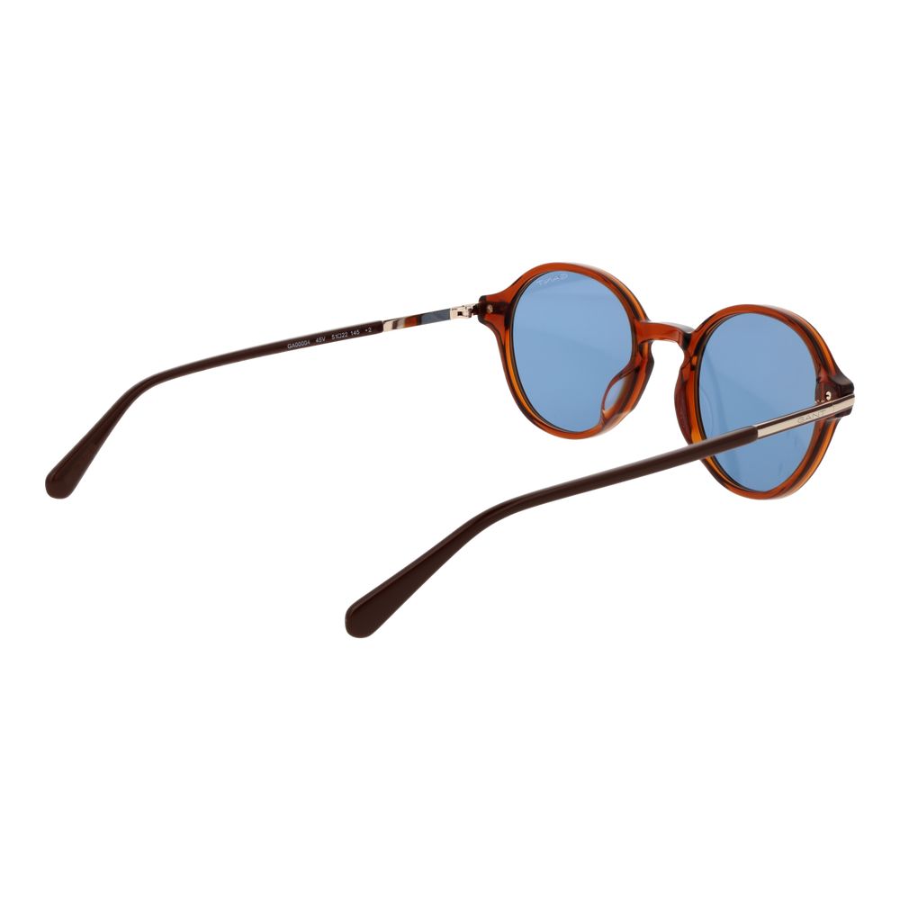 Gant Men’s Sunglasses – Brown Round Frame, Blue Lenses